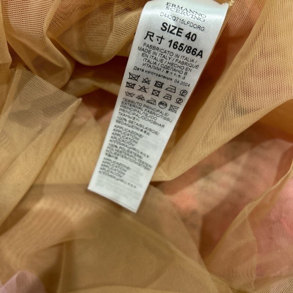 Ermanno Scervino ss24 Spring 2024 pink flower applique strapless corset dress - Picture 6 of 12